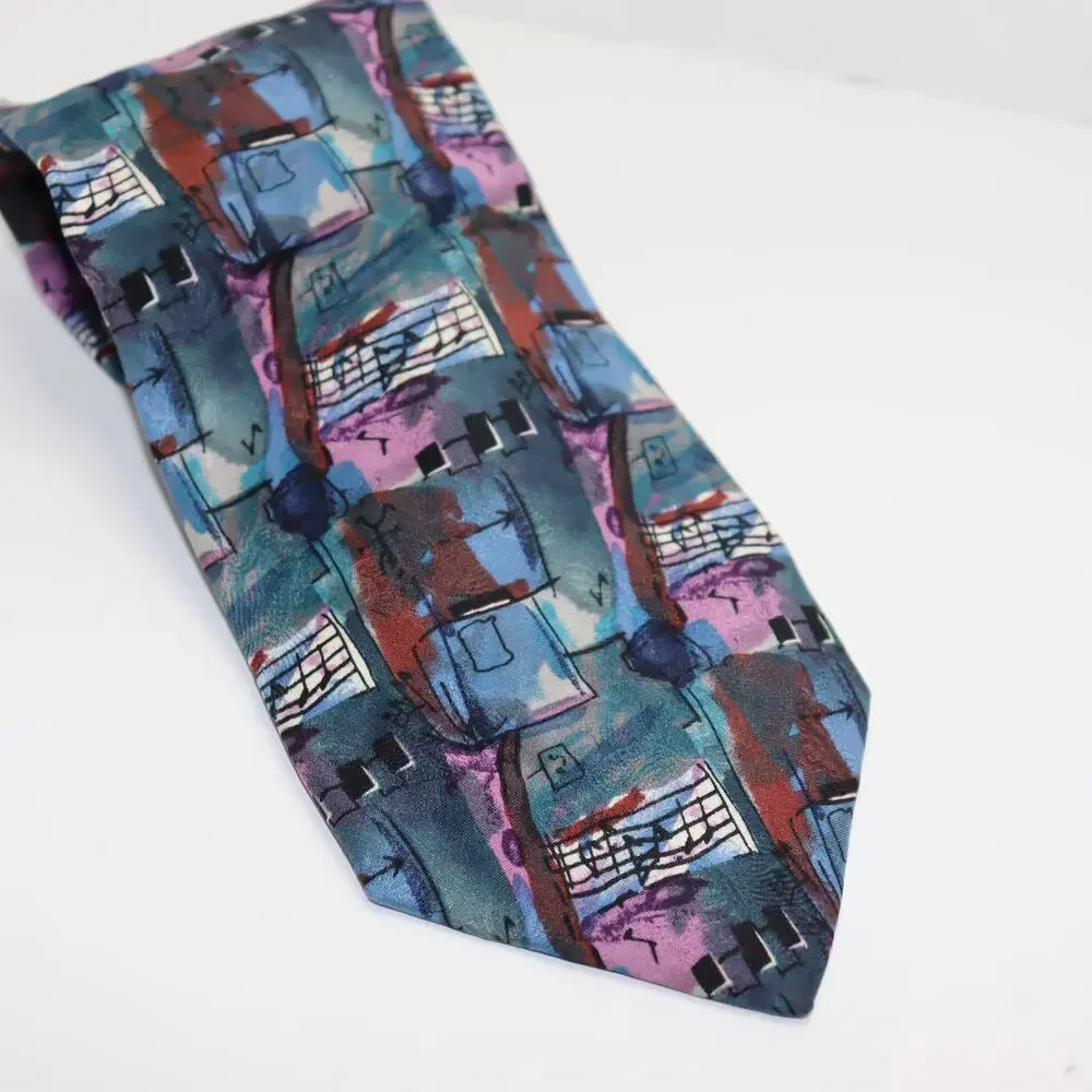 J. Garcia Collector’s Edition 100% Silk Abstract‎ Print Necktie